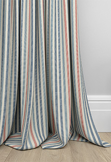 Emily Bond Cornish Stripe, Blue Multi - Made to Measure Curtains